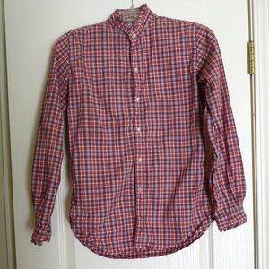 Brooks Brothers red plaid shirt blouse 12 cotton